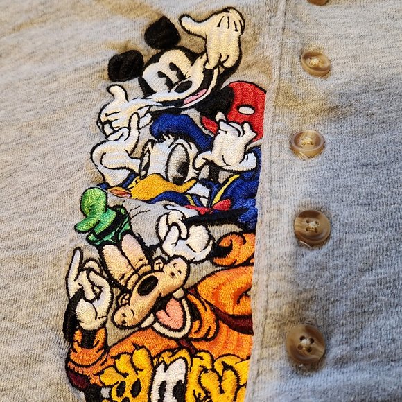 Disney Mickey Donald Goofy Pluto Embroidered Vintage Button Down T Shirt… - Picture 5 of 5